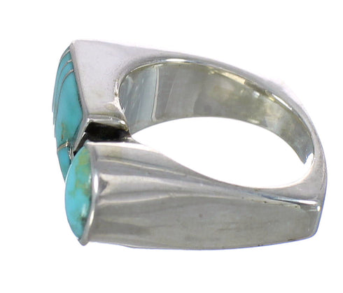 Turquoise Southwest Silver Ring Size 4-1/2 AX90628